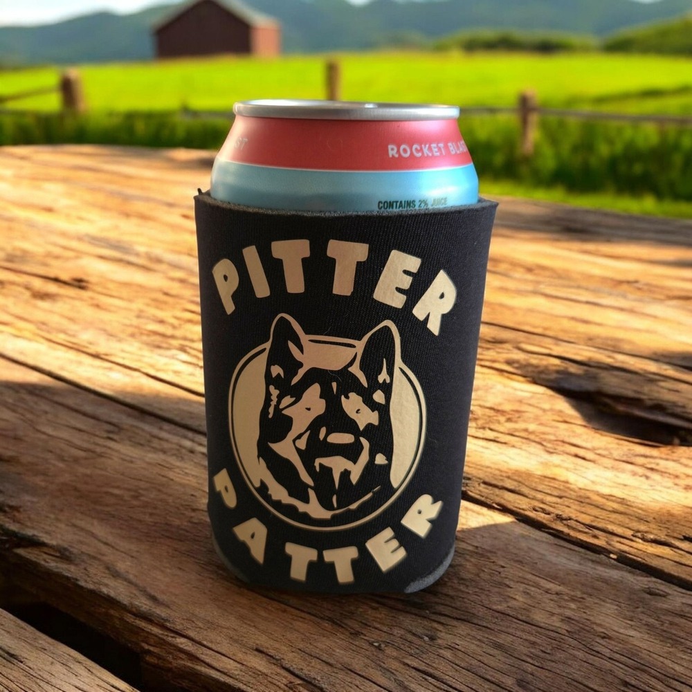 Letterkenny "Pitter Patter" Can Koozie - German Shepherd Dog - Black & Tan